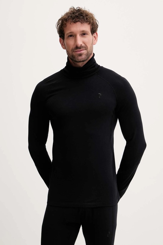 Peak Performance longsleeve funkcyjny z domieszką wełny Magic sporty zimowe czarny G80933