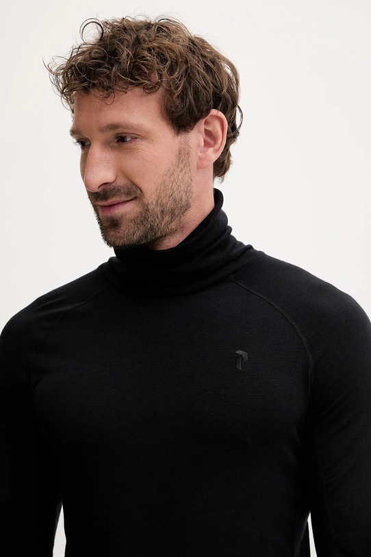 Peak Performance longsleeve funkcyjny z domieszką wełny Magic czarny G80933
