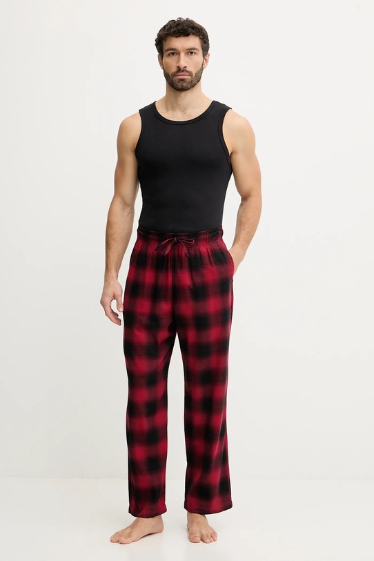 Hollister Co. spodnie piżamowe KI313.5001.506 bordowy AW25