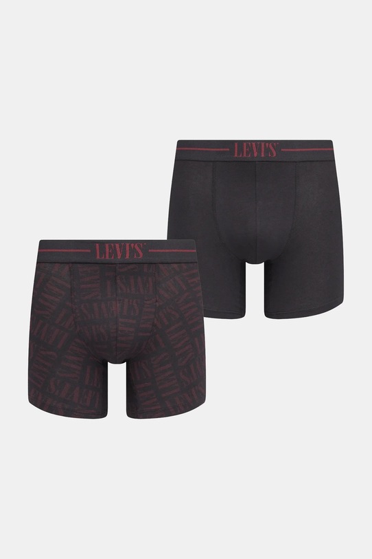 Боксеры Levi's 2 шт гладкий чёрный 37149.1169