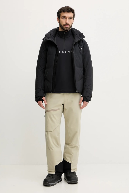 Descente longsleeve funkcyjny CHEST LOGO T-NECK DW5FLT01MU czarny AW25