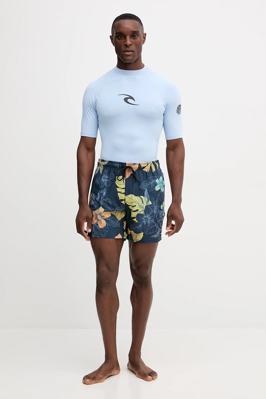 Rip Curl tricou de înot WAVES UPF 16MMRV albastru AW25