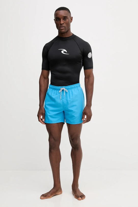 Rip Curl tricou de înot WAVES UPF 16MMRV negru AW25