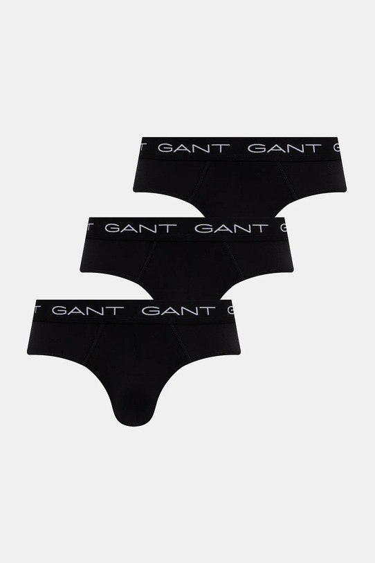Gant slipy 3-pack nadruk czarny 900023001
