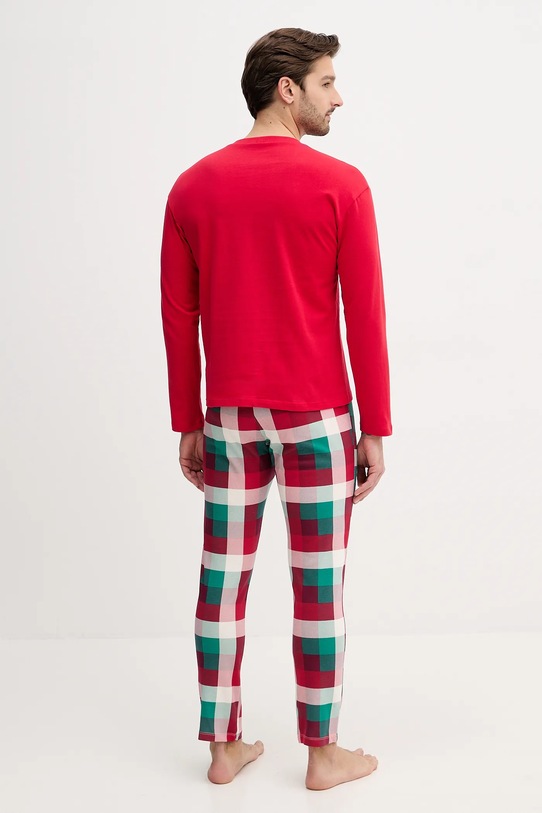 Βαμβακερές πιτζάμες United Colors of Benetton κόκκινο 3P054P033