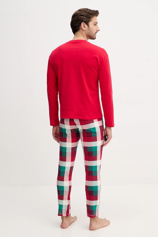 Βαμβακερές πιτζάμες United Colors of Benetton κόκκινο 3P054P033