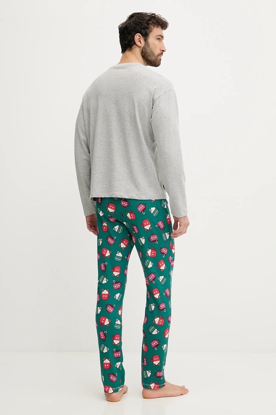 United Colors of Benetton piżama bawełniana szary 3P054P033