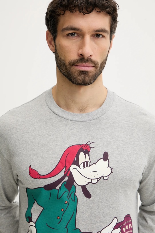 United Colors of Benetton piżama bawełniana 3P054P033 szary