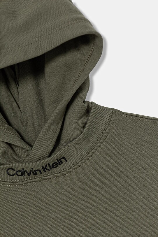 Calvin Klein Jeans bluza bawełniana dziecięca zielony IB0IB02525.9BYA