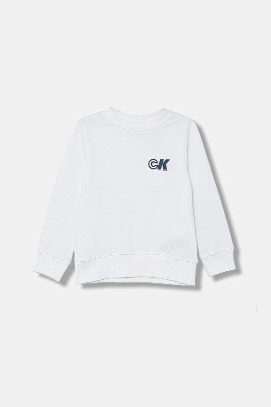 Calvin Klein Jeans bluza bawełniana dziecięca IB0IB02545.104.116.9BYA biały AW25