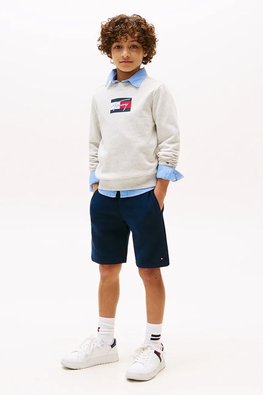 Мальчик Детская хлопковая кофта Tommy Hilfiger KB0KB09741.128.176.9BYA белый