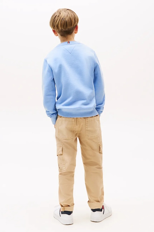 Детская хлопковая кофта Tommy Hilfiger голубой KB0KB09741.128.176.9BYA