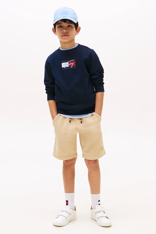 Мальчик Детская хлопковая кофта Tommy Hilfiger KB0KB09741.128.176.9BYA тёмно-синий