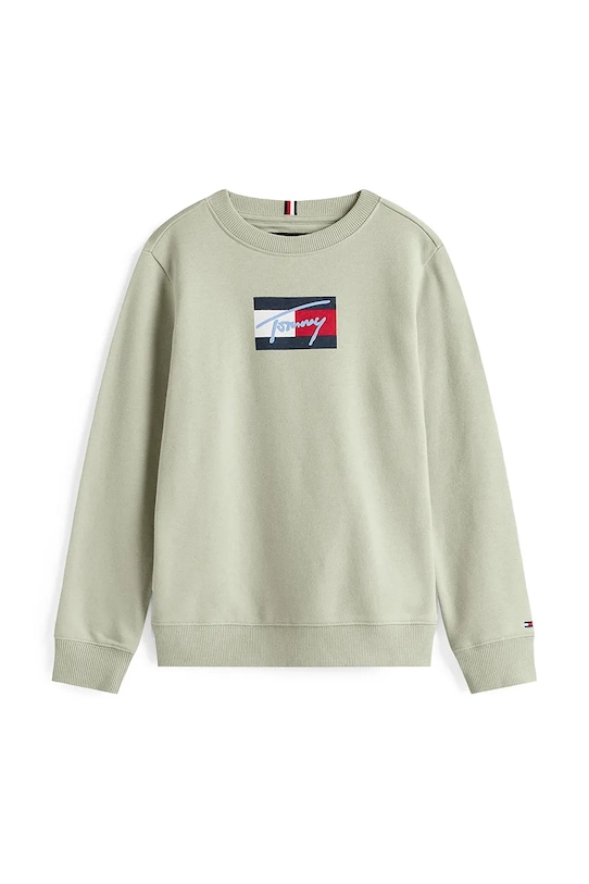 Дитяча бавовняна кофта Tommy Hilfiger KB0KB09741.128.176.9BYA бірюзовий AW25