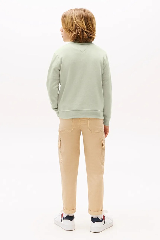 Дитяча бавовняна кофта Tommy Hilfiger бірюзовий KB0KB09741.128.176.9BYA