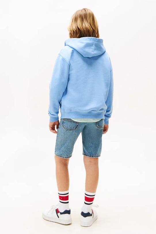 Детская хлопковая кофта Tommy Hilfiger голубой KB0KB09750.9BYA