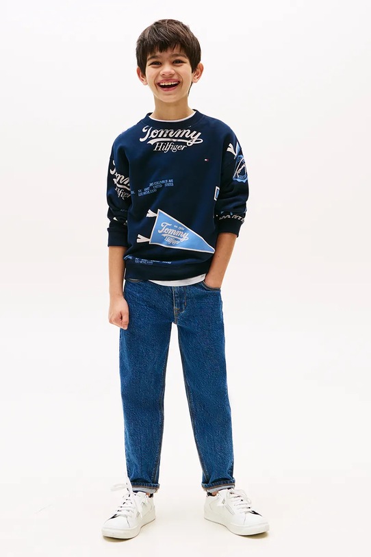 Chłopiec Tommy Hilfiger bluza dziecięca KB0KB09804.128.176.9BYA granatowy