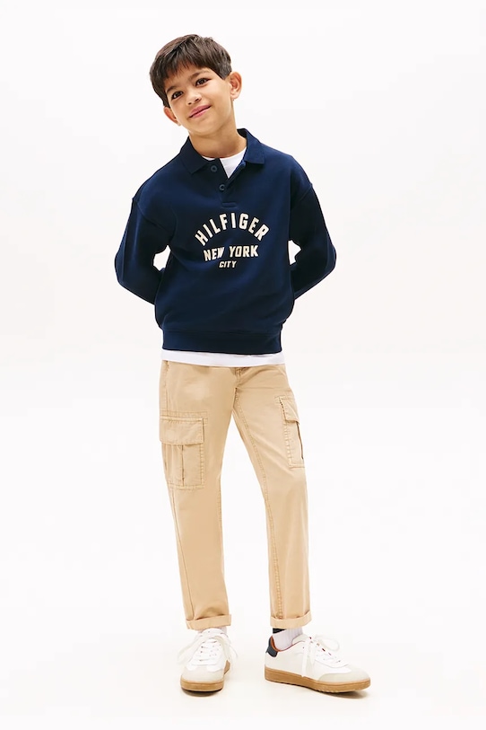 Мальчик Хлопковая кофта Tommy Hilfiger KB0KB09805.9BYA тёмно-синий