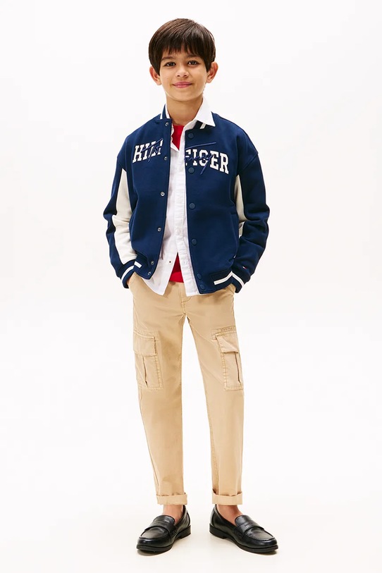 Chłopiec Tommy Hilfiger bluza bawełniana dziecięca KB0KB09745.9BYA granatowy