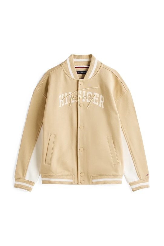 Tommy Hilfiger bluza bawełniana dziecięca KB0KB09745.9BYA brązowy AW25