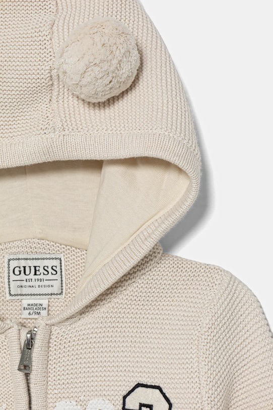 Chłopiec Guess kardigan bawełniany niemowlęcy I5YR00.Z2NN0.9BYA beżowy