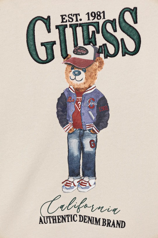 Мальчик Детская хлопковая кофта Guess L5YQ21.KAD74.9BYA бежевый