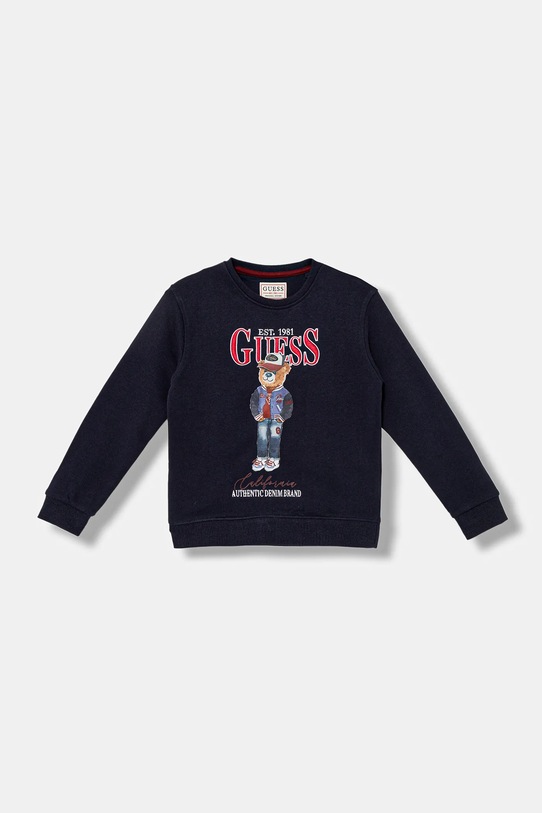 Guess bluza bawełniana dziecięca nadruk granatowy L5YQ21.KAD74.9BYA