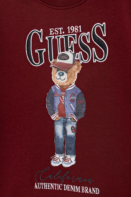 Chłopiec Guess bluza bawełniana dziecięca L5YQ21.KAD74.9BYA bordowy