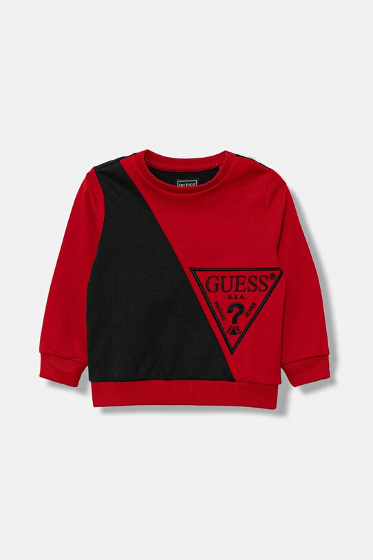 Guess bluza bawełniana dziecięca wzorzyste czerwony N5YQ04.KA6R4.9BYA