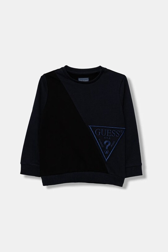 Guess bluza bawełniana dziecięca wzorzyste granatowy N5YQ04.KA6R4.9BYA