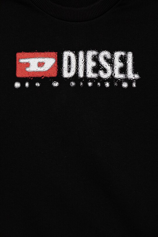 Chlapec Detská bavlnená mikina Diesel SDROPS OVER SWEAT-SHIRT J02483 čierna