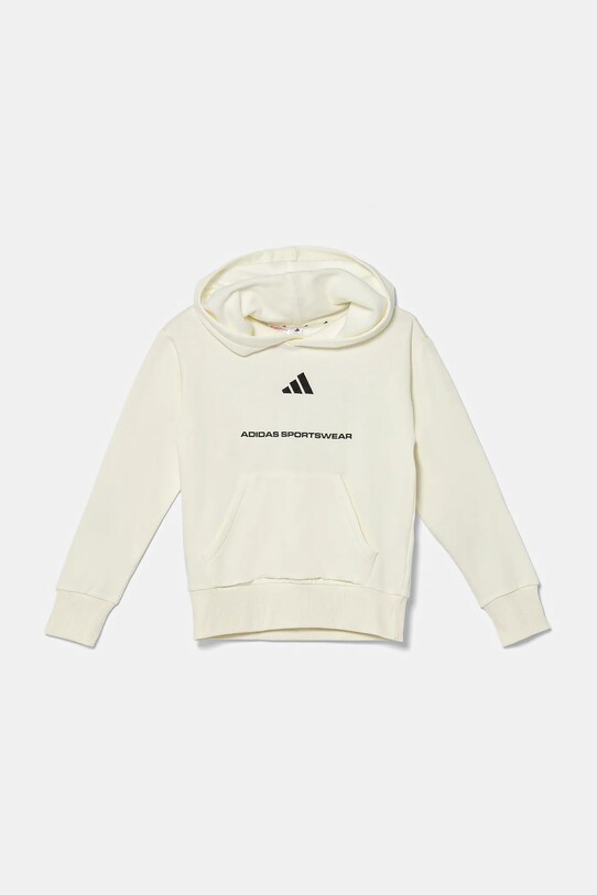 Dětská mikina adidas s kapucí béžová KC2806