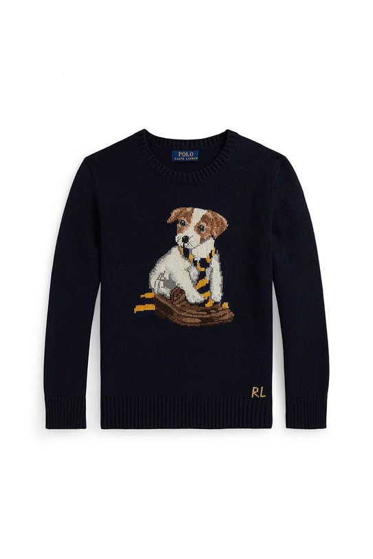 Παιδική βαμβακερή μπλούζα Polo Ralph Lauren 323978392001 σκούρο μπλε AW25