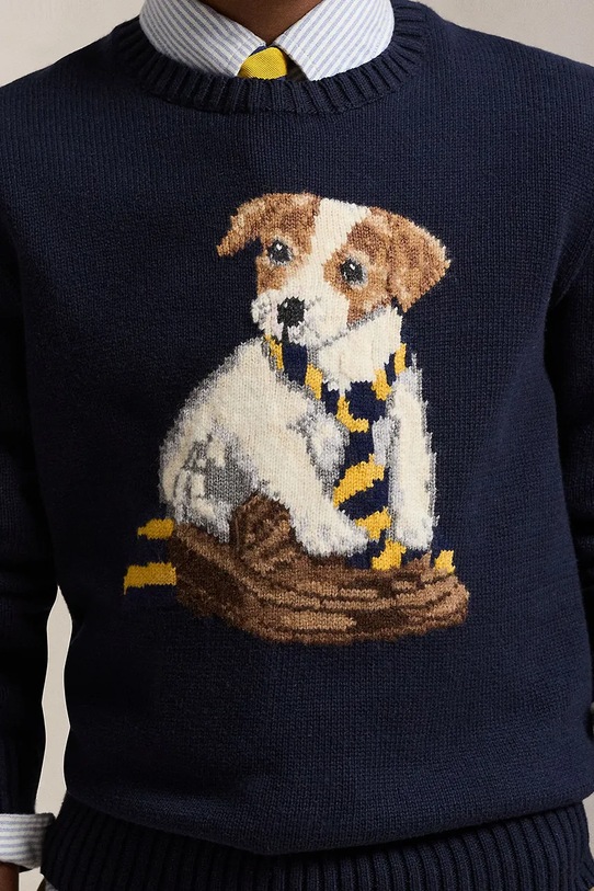 Παιδική βαμβακερή μπλούζα Polo Ralph Lauren 323978392001 σκούρο μπλε