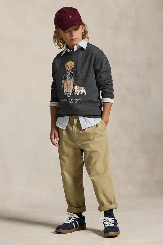 Polo Ralph Lauren felpa per bambini 323979490001 grigio