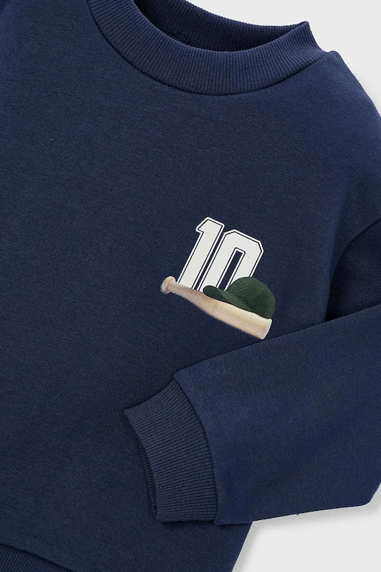 Băieți Mayoral hanorac de bumbac pentru copii 4401.5A.Mini.9BYA bleumarin