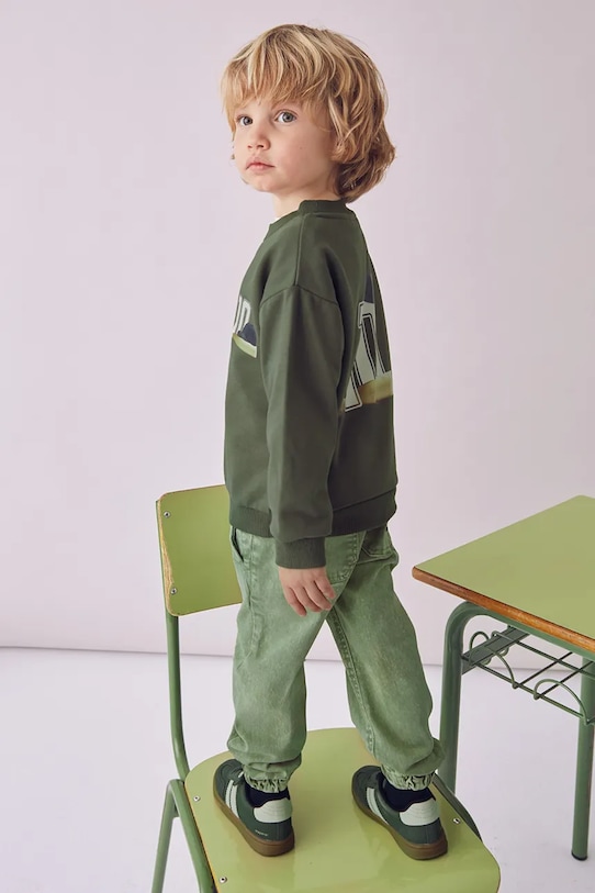 Mayoral hanorac de bumbac pentru copii 4401.5A.Mini.9BYA verde