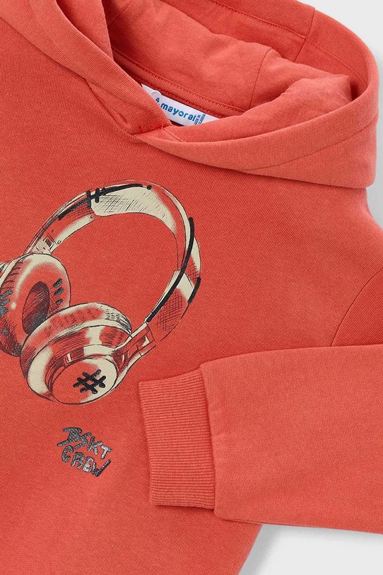 Băieți Mayoral hanorac de bumbac 4407.5E.Mini.9BYA portocaliu