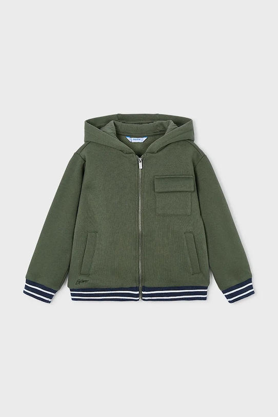 Detská mikina Mayoral s kapucňou zelená 4427.5E.Mini.9BYA