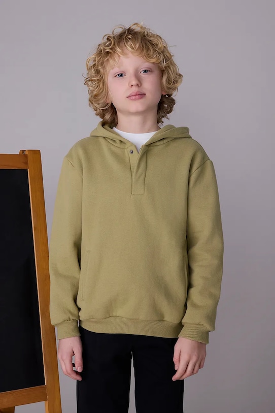 Mayoral bluza dziecięca z kapturem zielony 7407.7E.Junior.9BYA