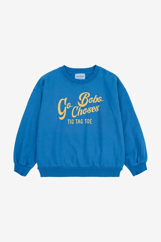 Bobo Choses hanorac de bumbac pentru copii Go Bobo 225AC028 albastru AW25