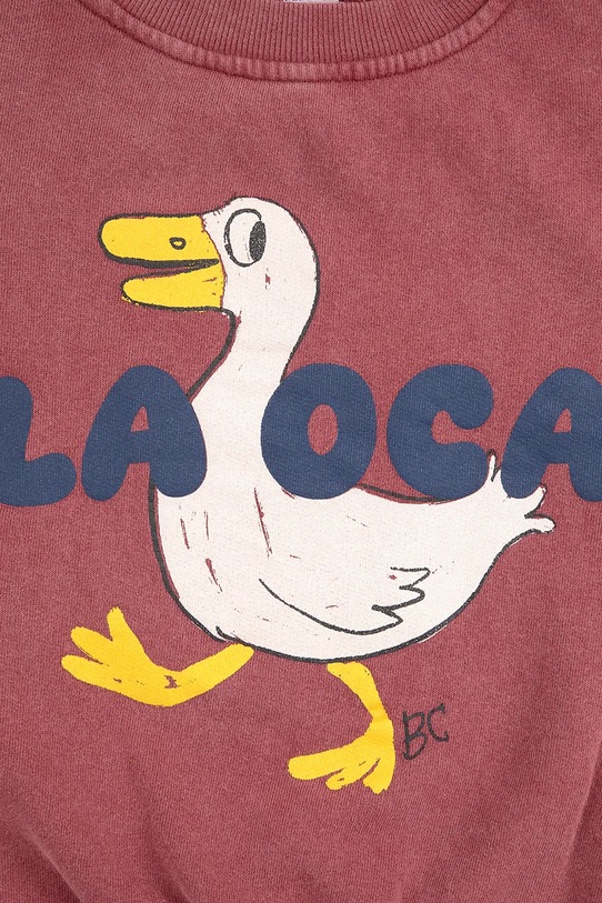 Chłopiec Bobo Choses bluza bawełniana dziecięca La Oca 225AC029 czerwony