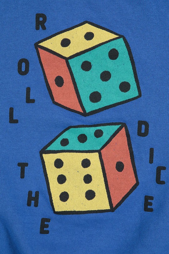 Chłopiec Bobo Choses bluza bawełniana dziecięca Roll The Dice 225AC030 niebieski