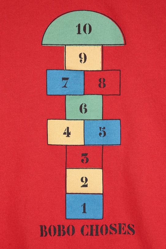 Chłopiec Bobo Choses bluza bawełniana dziecięca Hopscotch 225AC036 czerwony