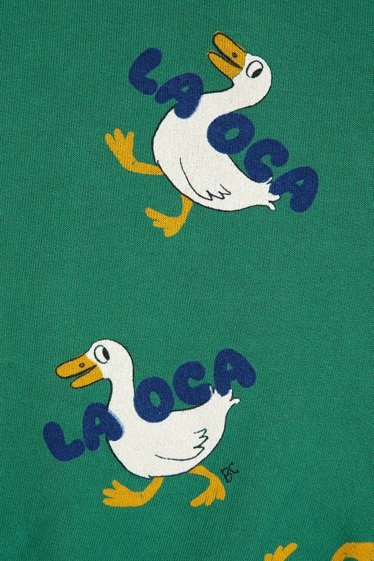 Хлопчик Дитяча бавовняна кофта Bobo Choses La Oca 225AC037 зелений