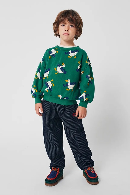 Дитяча бавовняна кофта Bobo Choses La Oca зелений 225AC037