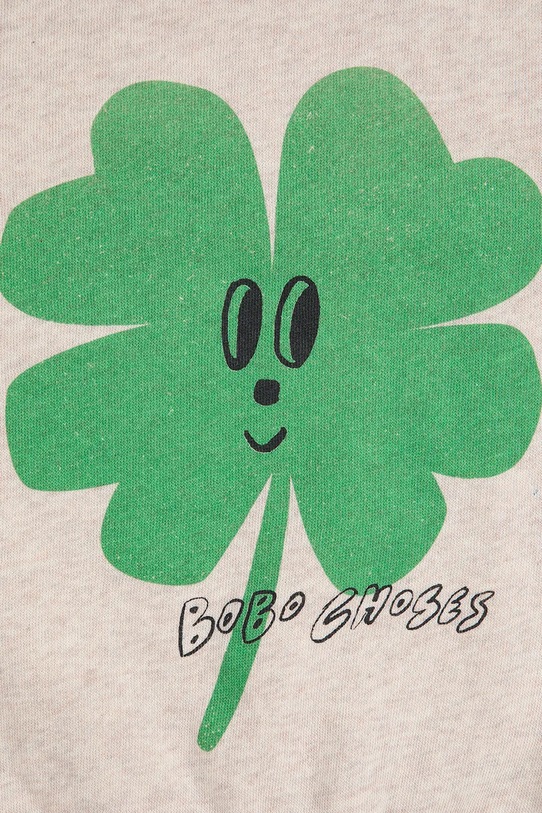 Chłopiec Bobo Choses bluza bawełniana dziecięca Lucky Clover 225AC041 szary