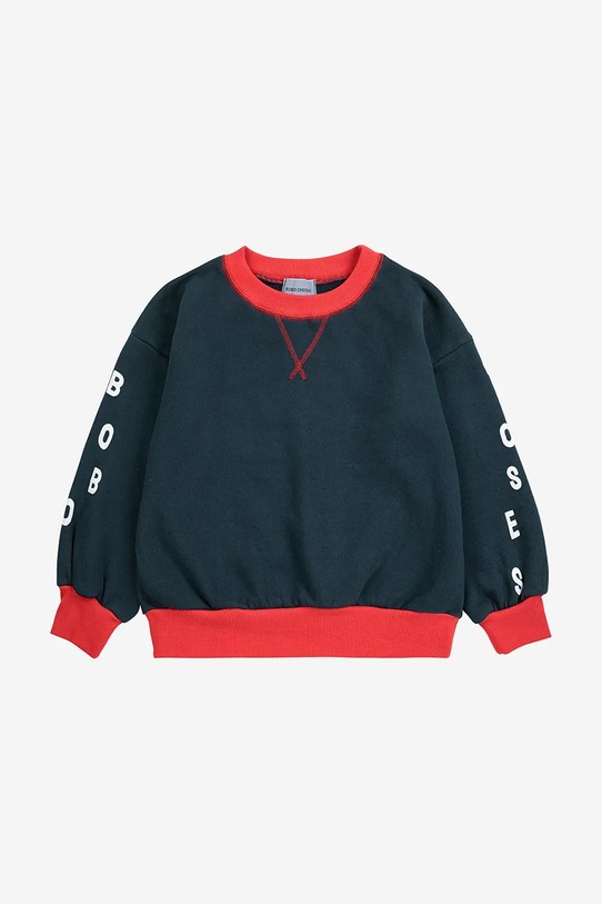 Bobo Choses bluza bawełniana dziecięca 225AC042 granatowy AW25