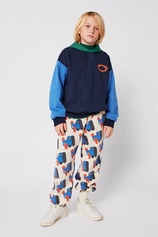 Bobo Choses bluza bawełniana dziecięca Tic Tac Toe granatowy 225AC048