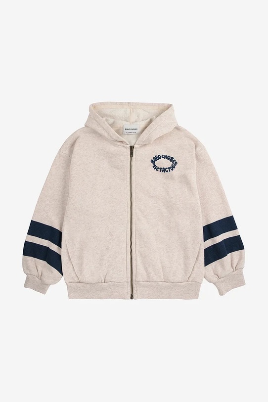 Παιδική βαμβακερή μπλούζα Bobo Choses Tic Tac Toe 225AC050 μπεζ AW25